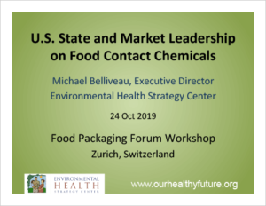 U.S. State and Market Leadership
on Food Contact Chemicals